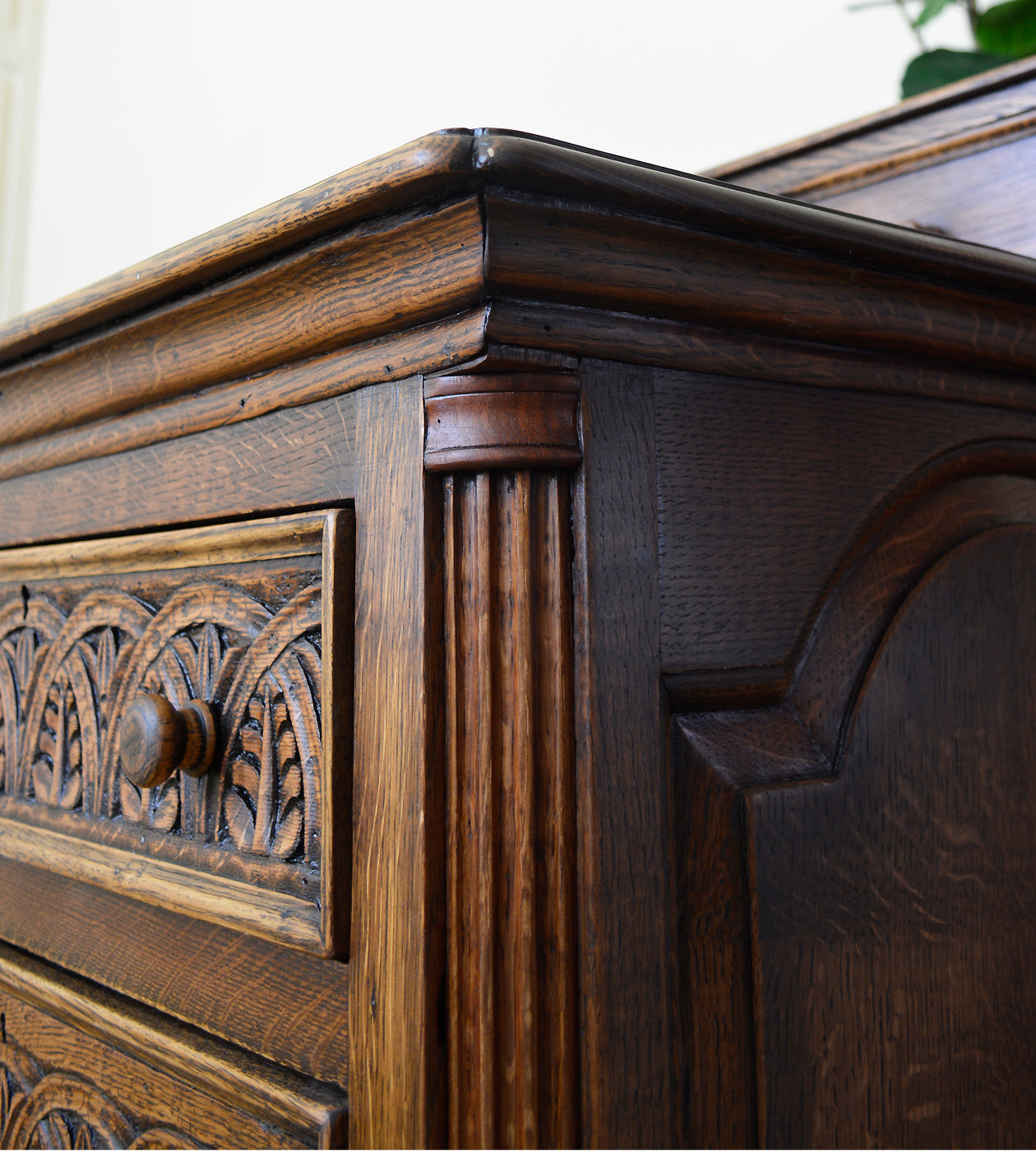 英国アンティーク木製サイドボード/キャビネット/飾り棚/テーブル(89-17-2 英国アンティーク木製サイドボード/キャビネット/飾り棚