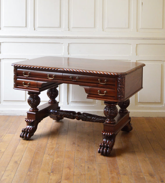 アンティークパートナーズデスク 英国アンティーク家具専門店 神戸家具オンラインショップ